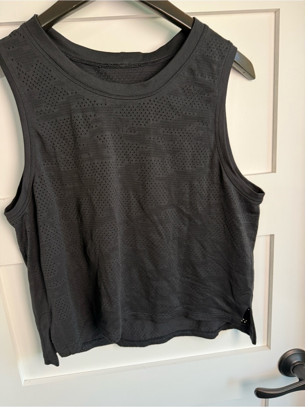 lululemon athletica Black Perforated Sleeveless Tank